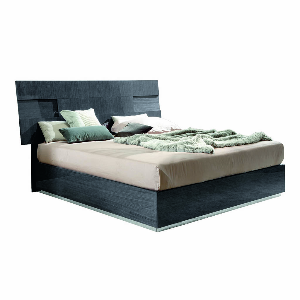 MONTECARLO QUEEN SIZE BED GRAY KOTO´HIGH GLOSS